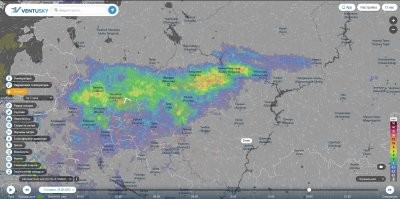 ну как бы много где льёт,ползёт через всю страну.
