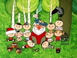 Мужчина ходит в костюме Дед Мороза и пристает к детям