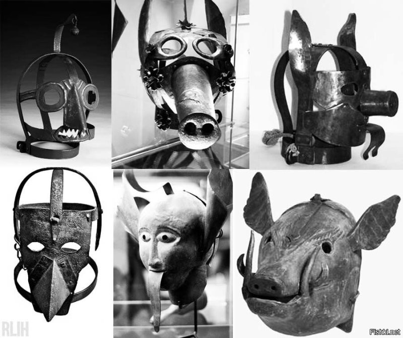 Какой к ипеням собачьим "шлем"? Это пыточная маска или "маска позора". Использовалась в средневековье для наказания сплетниц.