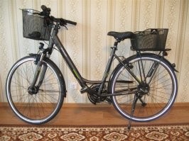 У меня супруга почти ежедневно "по магазинам"(иногда и в лес) "лётает" вот на этом старичке (27 скоростей)