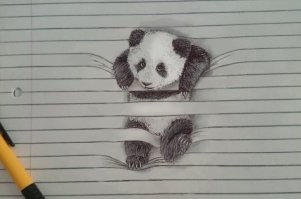 Эффектные рисунки в тетради