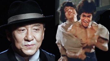 Джеки Чан тоже мелькнул в эпизоде на заднем плане с Брюсом Ли.