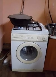 когда отжимает - еда в казане перемешивается сама
