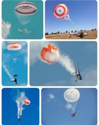 Ну... Можно парашют приделать, как на некоторых самолётах ставят. 
Пиропатрон отстреливает, купол быстро раскрывается.