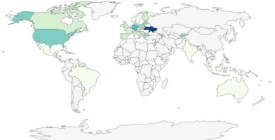 Есть короче статистика в википедии по авторам, типа с какой страны люди чаще всего редактируют статьи вот смотрите статистика 

они конечно говорят что "мы не регистрируем статистику с российски ip" но я уверен что просто русскую википедию релаьно хлопцы с украины редактируют, по тому что какого хрена им вообще делать на русской википедии? у них своя есть! так что вот она правда как по мне