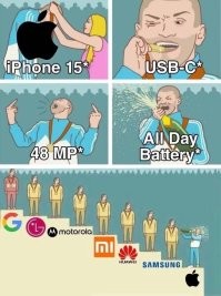 Всё-таки жму руку маркетологам Apple - не зря свой хлеб с икрой кушают...
Сделать так, чтобы за посредственным, по нынешним меркам и сравнительным характеристикам, втридорога продаваемым телефоном, каждый год бегало треть планеты трясущихся в нестерпимой истерике кошельков - это надо конечно уметь

сохранить элитарность и мажористость там, где уже давно их нет, как нет и трендов, двигающих рынок - мдааа...