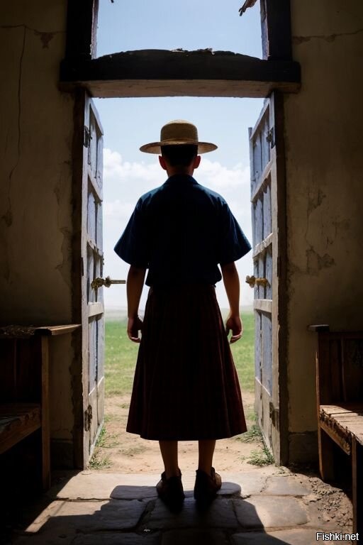 У меня SD на модели Dreamshaper вот вариант выдал.
Повлияла "дорога дальняя" (long journey), вестимо.