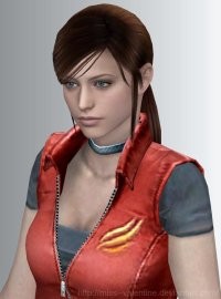 В Резиденте была целая куча баб-персонажей. Элис некий собирательный образ, независимый от компьютерных. Сюжет не совпадает с играми, независимая часть, вбоквел, если хотите.
По похожести скорее можно говорить о Клэр Редфилд.