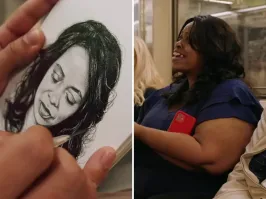 Здесь она охренела от того,что выглядит белой.