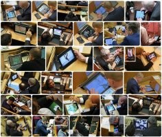 А для себя они такой же закон не хотят ввести? Чтоб на заседаниях не в World Of Tanks катки отрабатывали, а вникали в речь спикера.
Просто содержание некоторых принятых законов вызывают сомнения, что за них голосовали не отвлекаясь на что-то со стороны.
Иначе, что они хотят от детей, если сами от этого недалеко ушли? Начните с себя, господа депутаты! Подайте пример, как надо! А не вот это вот всё: