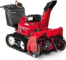 Снегоотбрасыватель один из совсем дешевых, слабоват даже для хорошего домохозяйства, а уж про "промышленное" использование и говорить не приходится. Мало того, что чистит медленно и "слежавшийся" снег "не берет", так и в режиме интенсивной эксплуатации сломается очень быстро. Будут потом мыслить "подарили, а он сломал --вандал".  На такие условия надо что то типа HONDA HSM 1380 IE, сам такой юзал в России, реально совсем другая уборка с ним: