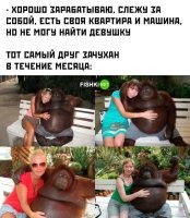 Был один знакомец, мелкого роста, сутулый, изрядно лысеющий в неполные 30, вечно всем должен, в целом всегда выглядевший весьма неопрятно... И постоянно с какими-то довольно симпатичными девками чуть старше 20-ти, а то и вообще с почти малолетками.
Но... Какие ж они были тупые!..