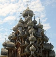 Церковь Преображения Господня на острове Кижи. Без единого гвоздя... топором...