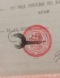 Подпись работника УФМС, скоро и у меня будет такая красота(