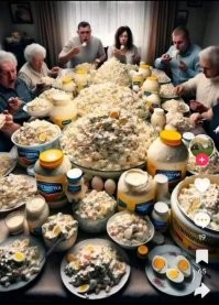 Новогодний натюрморт с оливье : :)