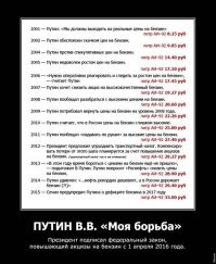 Да всё отлично с ценами на бензин!!! 

Непонятно только с чем он тогда борется два десятилетия, что его борьба уже в мемы превратилась!
