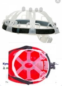 У меня карбидка и фонарь, на пластиковом оголовье крепились. 
Там сверху выступы были, для дополнительной защиты. 

От случайных ударов неплохо защищало. 
И удобнее, чем в обычной каске. 

Примерно так: