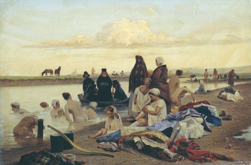 Соловьев Лев Григорьевич (1839-1919). Картина называется "Монахи ("Не туда заехали")".