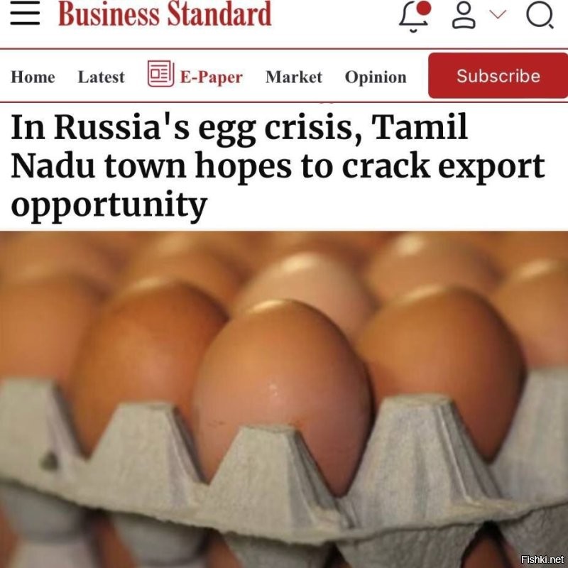 Индийские яйца спешат на помощь. 

Фотофакт: Обычный индус после начала поставок яиц в Россию.