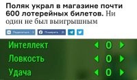 Он и не мог ничего выиграть. В розыгрыше принимают участие только зарегистрированные (купленные) билеты. Непроданные тупо списываются.