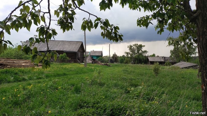 Вот моя деревня. Водопровода нет, туалет - дырка в полу. Мыться в бане. Сосед алкаш)) . Забор ,правда не из штакета. Трактор у Митьки в соседней деревне.