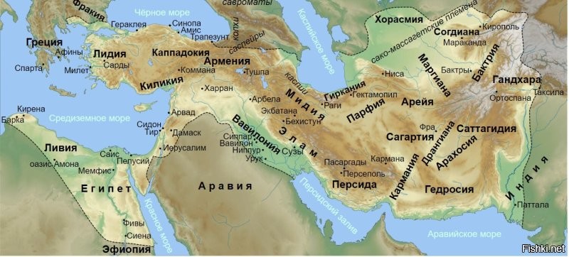 Карта государство Персов во времена правления Дария I. Кстати, у меня получилось (:)) ответить 10 из 10.