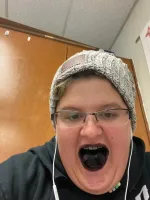 Фу,  любитель тащить в рот всё подряд. 
Сосал он её, что ли?