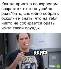 Да. Собрать осколки. Потом... Ща некогда... Да и жрать не просит...