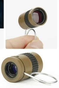 Ага. Тоже зрение не ахти. Увы. 
У меня есть такая "подзорная труба". :) 
Примерно 2-2,5 крат (как театральный бинокль). 
Места занимает, как баночка для фотоплёнки. :) 
На работе бывает нужна.
