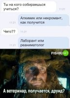 Друид - это в экологи. Ветеринар - химеролог