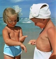 Не разглядеть, но надеюсь, что это всё-таки божьи коровки, а не колорадские жуки.