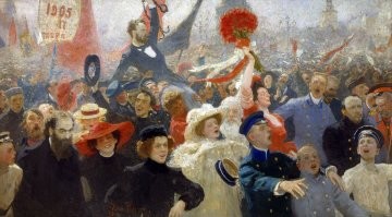Ещё была картина Репина про революцию 1905 года - одни евреи в революционерах..
