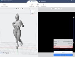 В таймлапсе ускорили. На таком большом как м3 макс вот расчет статуэтки дод размер печати.
17 часов в режиме быстрой печати. Если разрешение поставить 50 микрон, время удвоится:)