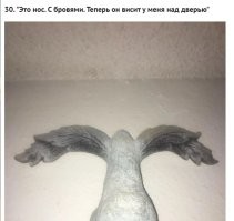 Это не нос .. это что то другое ... с крыльями ...