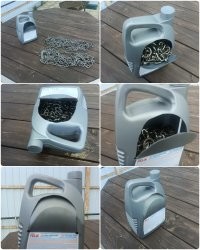 Цепи на колёса.
Он их так хранит.

У меня цепи для маленьких колёс, в канистре лежат.