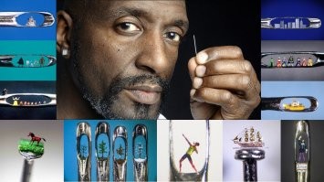 Уиллард Уиган, известный художник-миниатюрист, однажды случайно вдохнул собственное творение... - что за картинка непонятная???
Вот Уиллард Уиган: