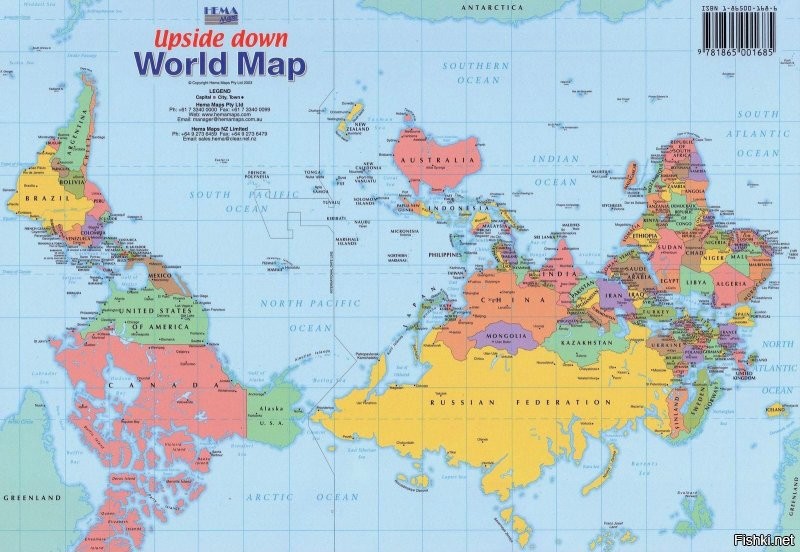 Карта мира в Австралии..