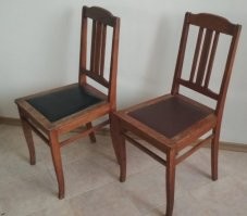 Отлично! Молодец! Но следующий раз бери поролон двойного вспенивания, он лучше подходит и не долго не проминается.
Однажды нашел в мусорном контейнере на даче два стула и кресло, вытащил и переделал...подарил другу на день рождения, все довольны.