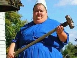 Это она ещё молот дома забыла
