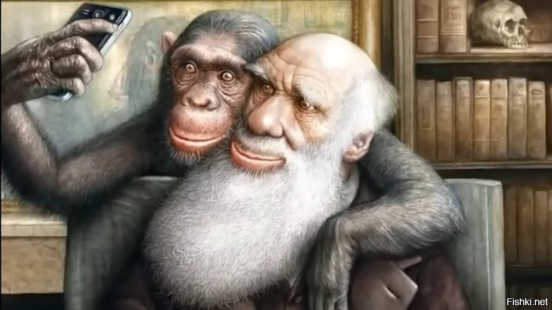 Если человек понял, что человек та же обезьяна, то почему бы не снять гешефт с этих обезьян? Всякими фокусами?
Дарвин рулит!