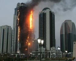 Живу в доме советской постройки. Живу спокойно, и знаю, что он не будет гореть, как дома современной постройки.
На фото г. Грозный.