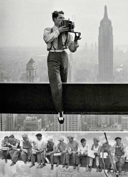 15. Как фотограф Чарльз Клайд Эббетс снимал знаменитое фото "Обед на небоскребе"



А где фотография того, кто его фотографировал?