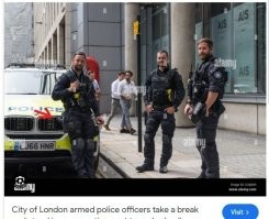и вам напишу
это не касается всего Лондона
есть Сити оф Лондон (аля Ватикан типа) там своя полиция и она вооружена