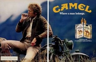 Первая реклама, которая отложилась в памяти- сигареты Camel. 
Не исключено, что из-за этой рекламы и сам начал курить в свое время