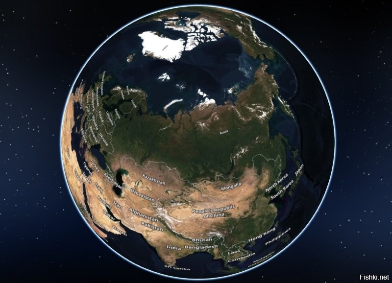 "реальный размер страны" всегда можно посмотреть на глобусе - нагляднее некуда