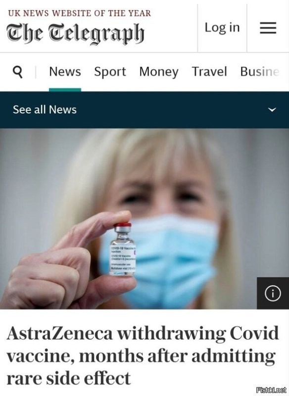 AstraZeneca отзывает разрешения на продажу вакцины от коронавируса по всему миру из-за смертельного побочного эффекта   The Telegraph

Британо-шведская фармацевтическая компания приняла такое решение после жалоб людей, применивших препарат, на тромбоз.

Впервые об этом заявил один из пациентов в 2021 году   у мужчины после прививки AstraZeneca образовался тромб и кровоизлияние в мозг, что привело к необратимым последствиям. Похожий случай зафиксировали в 2022 году в Италии.

По данным издания, пострадавшие и родственники погибших подали против компании коллективный иск на сумму до  100 млн.