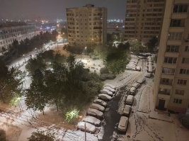 Москвичи делятся в соцсетях последствиями майской метели