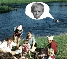 А эт, наверно, Костя Иночкин на тот берег шурует!