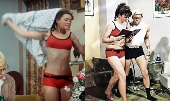 На первом фото кто угодно, но не Наталья Селезнева. Купальники да, одинаковые. Но человек не тот. Начнем с того, что Селезнева на момент съемок тёмненькая и с более длинными волосами, продолжим общими чертами лица. На этом и закончим.