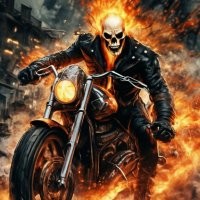 Автомобиль и мотоцикл превратились в факел посреди Московского проспекта в Калининграде